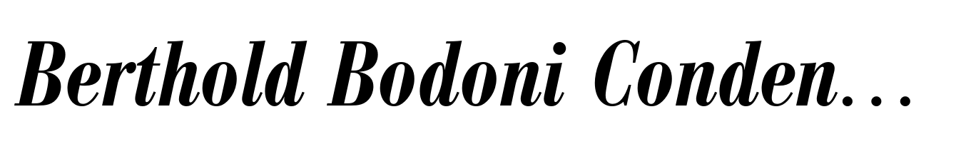 Berthold Bodoni Condensed Medium Italic
